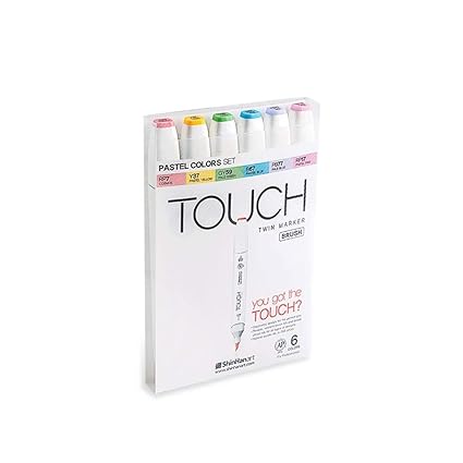 Touch Twin Brush 6 Pastel Colours