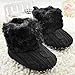AMA(TM) Toddler Baby Girl Boy Snow Boots Soft Sole Crib Shoes Prewalker (12-18 months, Black)