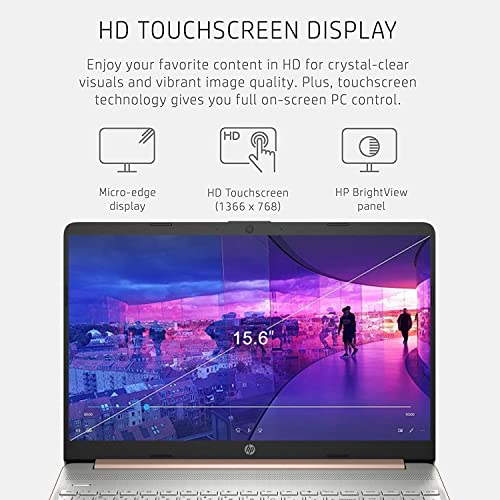 HP 15.6" Touchscreen Laptop with Backlit Keyboard, 15.6inch HD