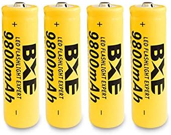 18650 High-Capacity 9800mAh Li-ion Rechargeable Battery 3.7V Batteries (4-Pack) for Flashlight