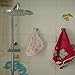 Meluoher 3m Adhesive Shower Coat Hooks - Decorative Wall Hooks for Kitchen Bathrooms Towel Coats Hats Keys Bags Hanging Hooks, 5 Pack (Round Base)