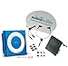 Waterproof Apple iPod Shuffle by AudioFlood with True Short Cord Headphones - Highest Rated Waterproof MP3 Player on Amazon (Blue)