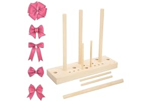 AYNEFY Bow Maker for Ribbon,Wooden Multi Size Adjustable Wreath Bow Maker Tool Bow Tie Maker with Wooden Board Sticks for Making Bows DIY Crafts Party Decorations