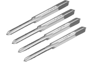 uxcell Metric Hand Tap M3 Thread 0.5 Pitch 3 Straight Flutes H2 Alloy Tool Steel Bottom & Taper Screw Tap Set Tapping Tools f