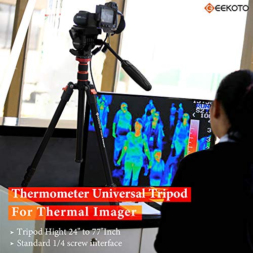GEEKOTO Video Tripod Fluid Head,Professional Camera Tripod for DSLR