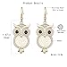Owl Dangle Earring for Women,Hypoallergenic Rose Gold and Silver Plated Drop Earrings with Shining Crystal (Gold Plated)