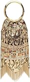 Whiting & Davis Vienna Screen Print Evening Bag,Multi,