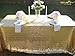 ShinyBeauty Sequin Rectangular 60x102-Inch Tablecloth,Light Gold