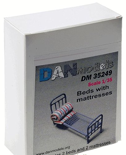 ACCESSORY FOR DIORAMA SET OF ARMY BED WITH MATTRESS, 2PCS 1/35 DAN MODELS 35249