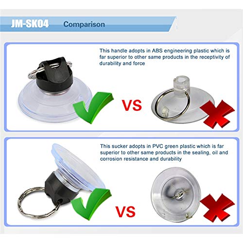 JAKEMY JM-SK04 3Pcs Heavy Duty Suction Cup with Metal Key Ring Disassemble for iPhone Mobile Phone Tablet Opening Repair Tools