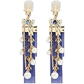 GENSHIN IMPACT Furina Impression Series - Asymmetrical Earrings&Ribbon & Pearl Chain Clip-On Earrings