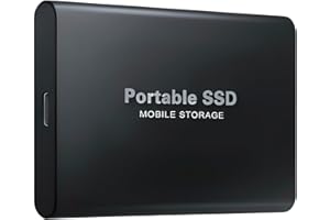 2TB Portable External SSD – Ultra-Fast USB 3.1 & Type-C Solid State Drive, Slim Shockproof Aluminum Storage for PC, Mac, Wind