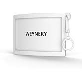 WEYNERY Ski Goggles Pass Holder for Straps with Clip for Zippers and Gear | Curved holder for goggle straps with a side loop and metal clip for zippers, backpacks or gear; open frame for easy scanning