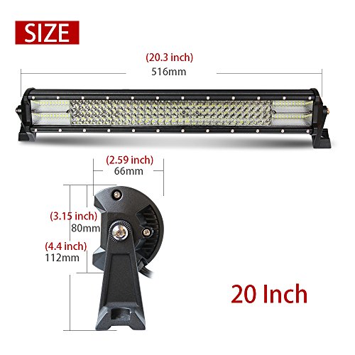 【The New】Led Light Bar 12D CREE 20"+Wiring Harness Super bright Flood Spot Combo Work Light Driving Lights Fog Lamp Waterproof for Off-road Vehicle, ATV, SUV, UTV,9643D-468W, Colight - Thumbnail 6
