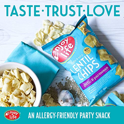 Enjoy Life Dill and Sour Cream Lentil Chips, Dairy Free Chips, Soy Free, Nut Free, Non GMO