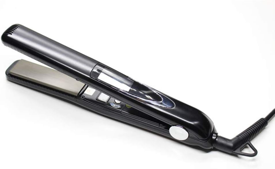 Moligh doll Professional Vibrating Titanium Chapinha Hair Straightener Fast Straightening Flat Iron Super High Temperature Fast Heating Iron(Uk Plug)