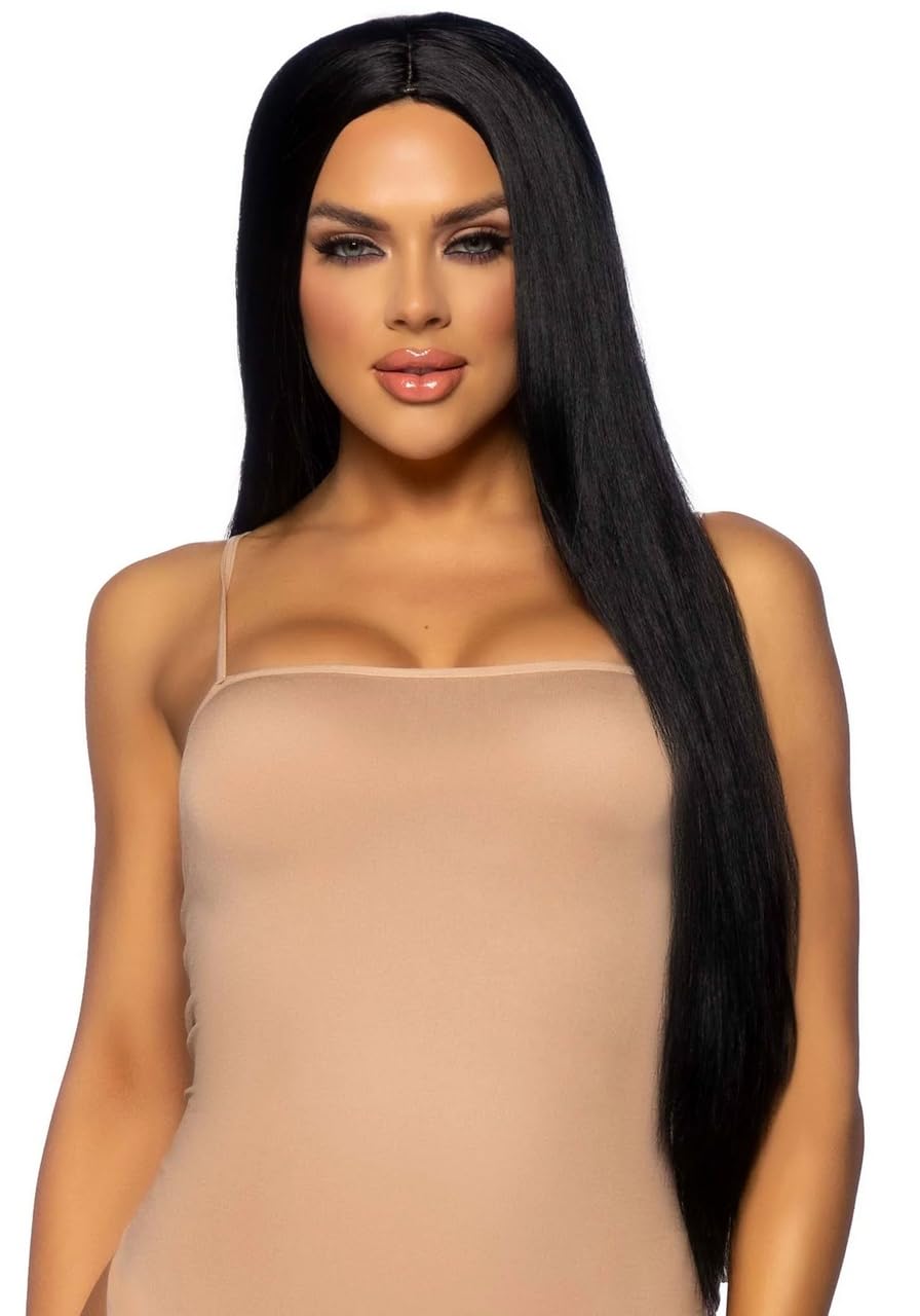 Leg Avenue Women's A2864 00122 Costume Wig, Black, One Size, Black, One Size
