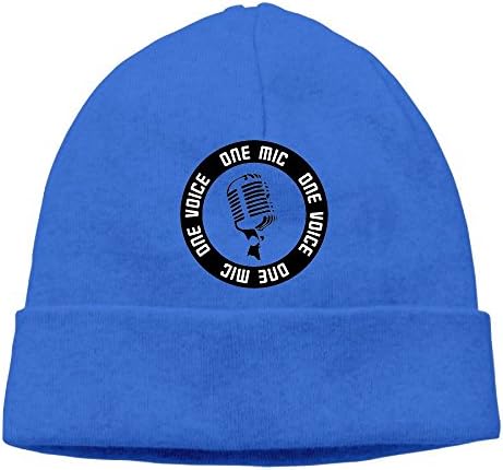 SADCPO One Mic One Voice Unisex Cool Beanie Watch Cap Fashion Ski Cap Warm Slouchy Beanie RoyalBlue