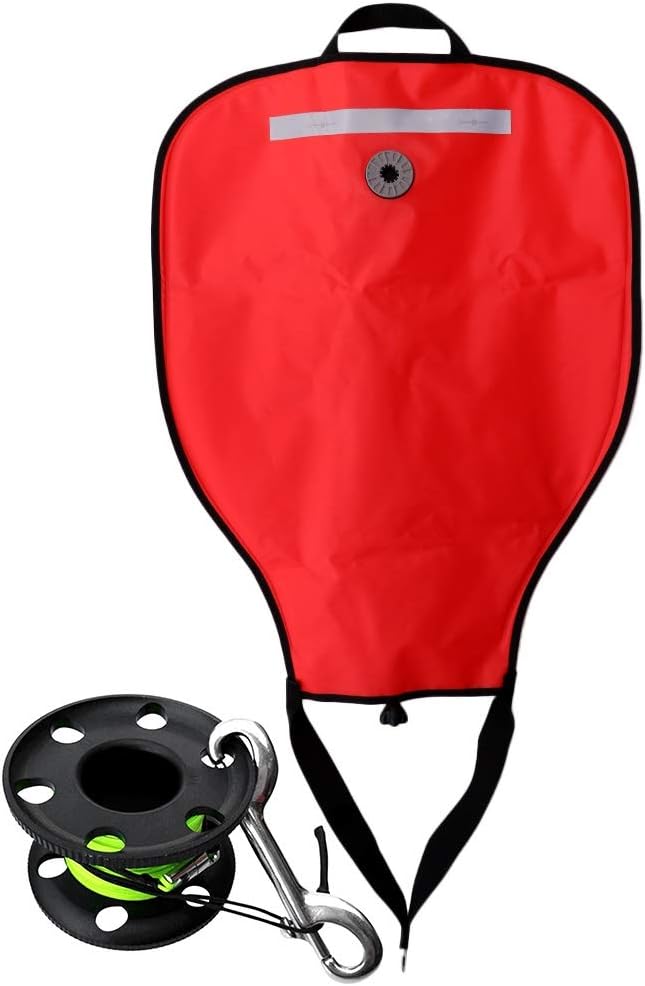 FEIFUSHIDIAN Scuba Diving 50lbs Salvage Lift Bag With Dump Valve + 50m