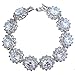 EVER FAITH Wedding Round Pave CZ Star Inspired Jewelry Set - Necklace Earrings Bracelet