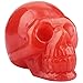 Rockcloud Healing Crystal Stone Human Reiki Skull Figurine Statue Sculptures Cherry Quartz 3