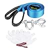 TAKE FANS Praktische Auto Trailer Trektouw Road Recovery Trekkabel met Reflecterende Strip Haken 8 Ton 3 Meter