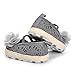 ESTAMICO Infant Girls' Sandal Floral Net Yarn Ballerina Us Sizes 5 Gray