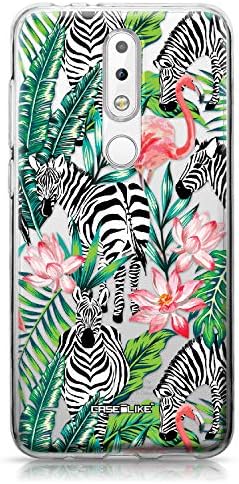 CASEiLike Nokia 5.1 Plus case, Tropical animal 1801 Pattern TPU Case Bumper Snap-on Back Cover for Nokia 5.1 Plus