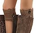 6 Pack Women Girls Short Crochet Knit Hollow Leg Warmers Boot Socks Topper Cuffs, Assorted