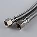 KES Faucet Connector, raided UV-resistant polymer fibers Supply Hose 9/16-24 UNEF Thread x G 1/2 Female Straight Thread, 16