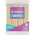 Polyform Sculpey III Polymer Oven-Bake Clay, Tan, Non Toxic, 2 oz. bar, Great for modeling, sculpting, holiday, DIY, mixed media and school projects.Great for kids & beginners!