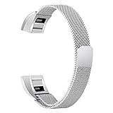 For Fitbit Alta HR and Alta Bands, bayite Replacement Milanese Loop Stainless Metal Mesh Bands Small Silver