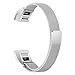 For Fitbit Alta HR and Alta Bands, bayite Replacement Milanese Loop Stainless Metal Mesh Bands Small Silver