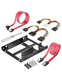 Inateck ST1002S kit de montaje de disco duro interno de SSD de 2 x 2 1 2 pulgadas a 3,5 pulgadas, con soporte (incluye cables SATA y cables de alimentación)