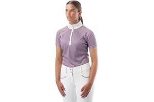 Equinavia Ingrid Women's Equestrian Show Shirt - Short Sleeved Performance Shirt with Cooling Mesh Panels