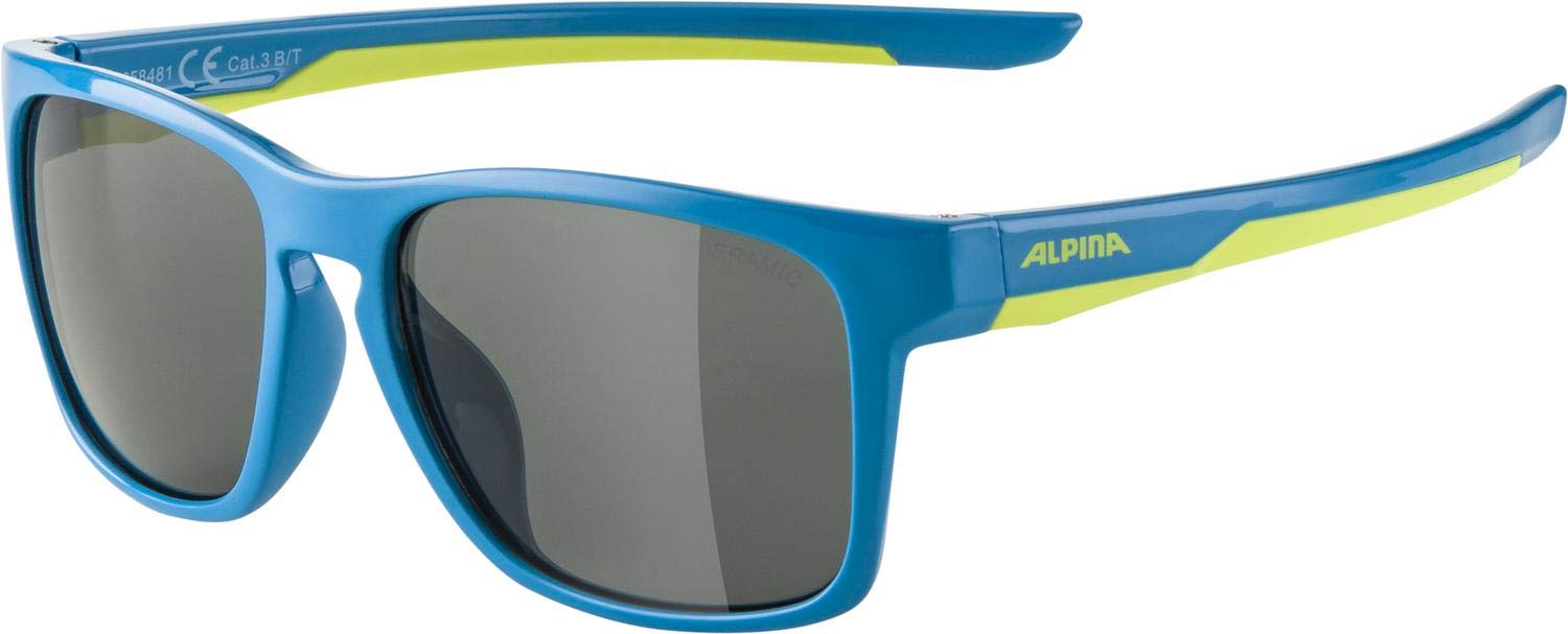 ALPINA Unisex - Children, FLEXXY COOL KIDS I sunglasses, blue-lime, One Size