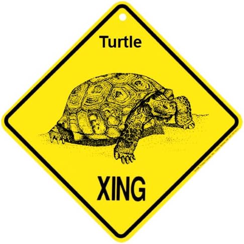 Turtle (land) Xing caution Crossing Sign wildlife Gift