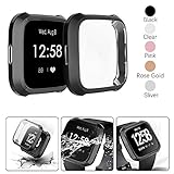 Compatible Fitbit Versa Lite Screen Protector Case, Besmon Soft TPU Watch Anti-Collision Case All-Around Protector Screen Rugged Bumper Case Cover for Fitbit Versa lite Smart Watch