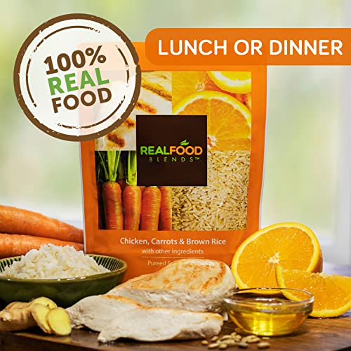 Real Food Blends Chicken, Carrots & Brown Rice Pureed Food Meal for