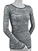Kavio! Junior Striped Burnout Twisted Crew Neck Long Sleeve