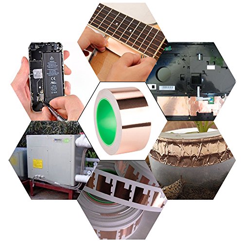 DanziX Copper Foil Tape Conductive Self Adhesive (2inch x 33ft) Extra Long Value Pack