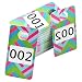 Zehhe 100 Pieces Reusable Consecutive Live Sale Number Tags with Normal and Reversed Mirrored Numbers for Facebook Live Sales and LuLaroe Supplies (001-100)