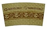 World Centric 100% PCW Compostable Paper Sleeve - 10-20 Ounce, 1000 pk