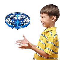 Toys for 3-12 Year Old Boys, ZJQY Hand Operated Helicopter Flying Ball Drones for Kids or Adults Gifts for 3-12 Year Old Boys Girls Teen Birthday Present Blue