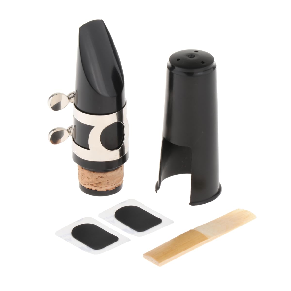 SAUYRASR Clarinet Mouthpiece Kit Clarinet Mouthpiece Set, Clarinet Mouthpiece Set with Ligature, Clarinet Reed 2.5 and Plastic Cap