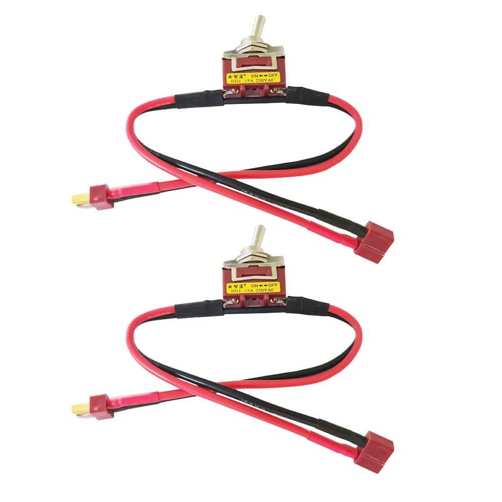 Photo 1 of 2Packs Deans-T Plug Style Heavy Duty On/Off Switch?Large Current Toggle Switchs for Ebike RC Airplane Drone Car ESC Lipo Battery