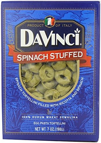 Davinci Stuffed Tortellini Spinach, 7 Ounce (Pack of 12)