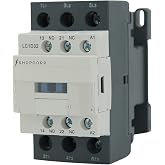 Shopcorp 3 Pole AC Contactor 220/240VAC Coil 32 Amp Normally Open, DIN Rail | IEC 660V Switch, Auxiliary 1NO/1NC - 220 / 240VAC Coil Inductive 32A and Resistive 50A