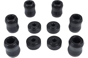 RUKSE Front and Rear Shock Polyurethane Bushing Replacement Kit In Black fits Cherokee XJ Grand ZJ Wrangler TJ YJ