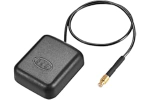 uxcell GPS Active Antenna MCX Plug 28dB Aerial Connector Cable with Magnetic Mount 1 Meters Wire